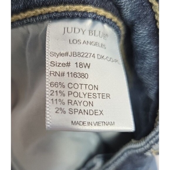 Judy Blue Women's Cropped Jeans Size 18W Stretchy Ankle Skinny Fit Capri JB82274 - Picture 8 of 8